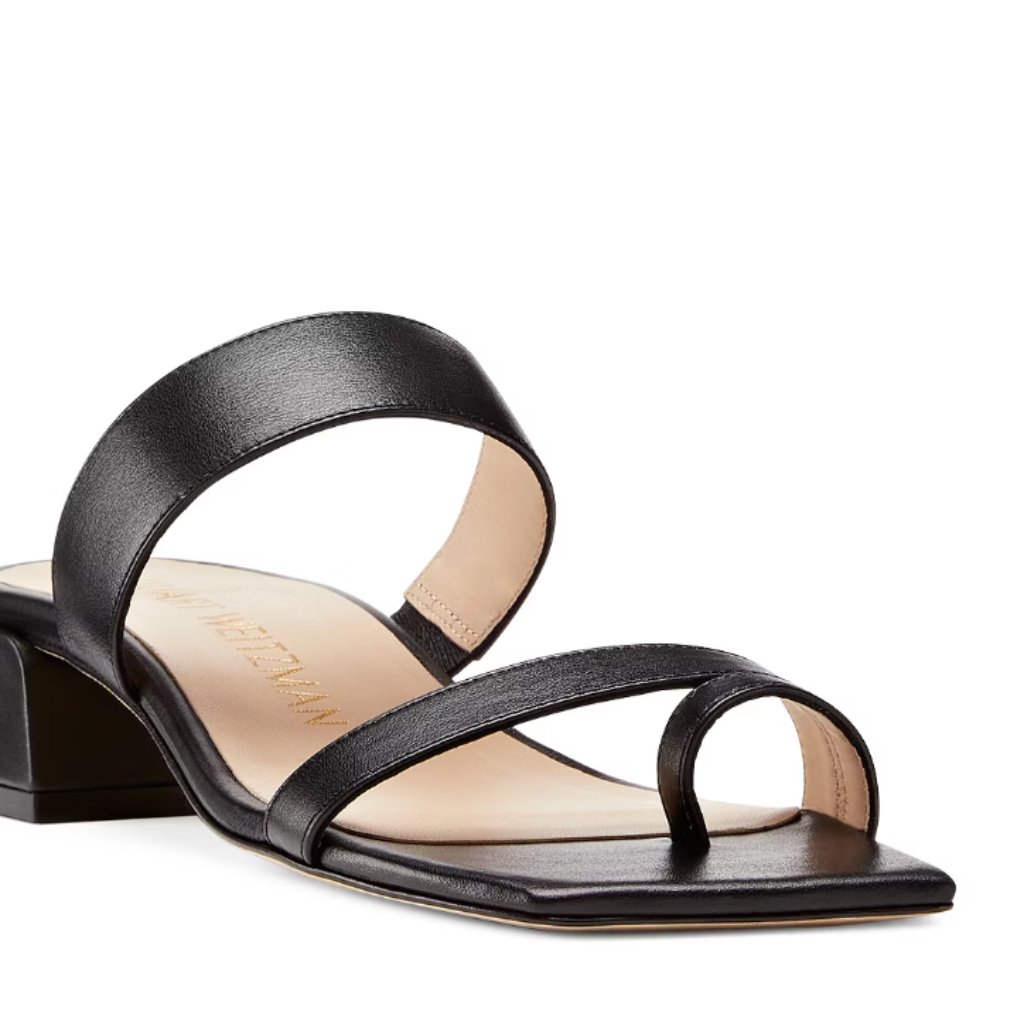 Stuart Weitzman Maisie 35 Toe Ring Sandal Black Size 5.5